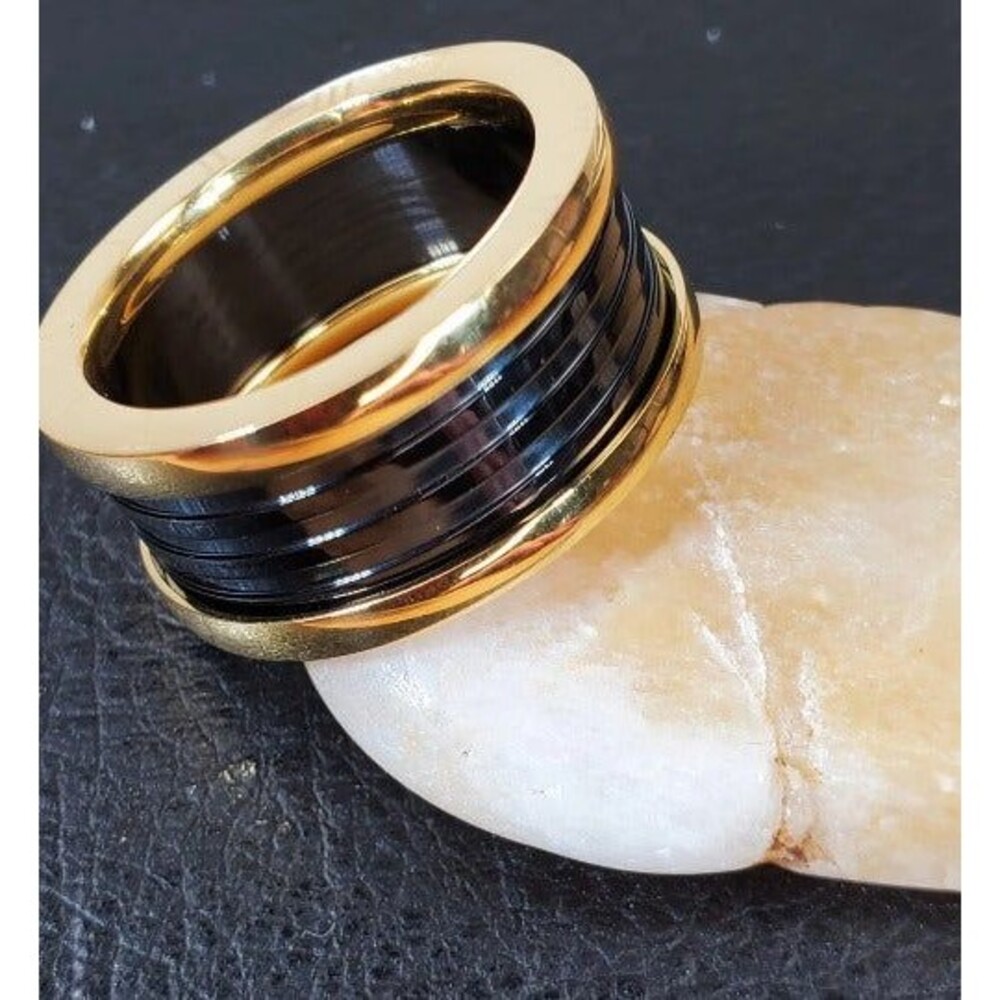 Antique Retro  Stainless Steel Ring Jewelry Engagement Wedding Size 10US